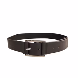 Forest Mens Leather Tab Belt - L, Black