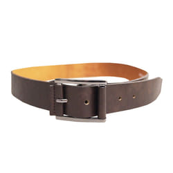 Forest Mens Leather Tab Belt - XL, Brown