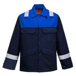 Portwest Mens Bizflame Plus Hi-Vis Jacket - XL, Navy/Royal Blue