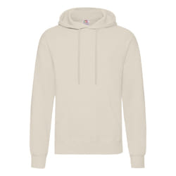 Fruit Of The Loom Mens Hooded Sweatshirt / Hoodie - XL, Natural