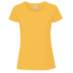 Fruit Of The Loom Womens/Ladies Ringspun Premium T-Shirt - L, Sunflower