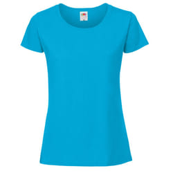 Fruit Of The Loom Womens/Ladies Ringspun Premium T-Shirt - L, Azure Blue