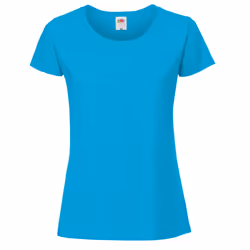 Fruit Of The Loom Womens/Ladies Ringspun Premium T-Shirt - 2XL, Azure Blue