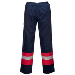 Portwest Mens Bizflame Plus Work Trousers - 3XL R, Navy