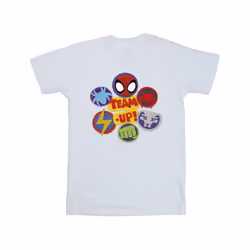 Marvel Mens Spidey And His Amazing Friends Team Up T-Shirt - XL, White