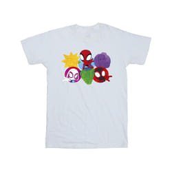 Marvel Boys Spidey And His Amazing Friends Faces T-Shirt - 3-4 Years, White