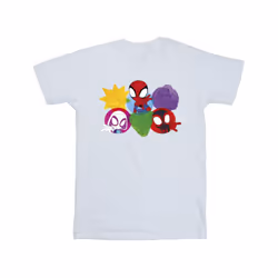 Marvel Girls Spidey And His Amazing Friends Faces Cotton T-Shirt - 3-4 Years, White