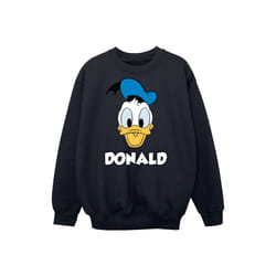 Disney Boys Donald Duck Face Cotton Sweatshirt - 12-13 Years, Navy Blue