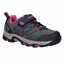 Hi-Tec Girls Blackout Low Cut Walking Shoes - 5 UK, Dark Forest/India Ink/Pink