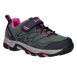 Hi-Tec Girls Blackout Low Cut Walking Shoes - 5 UK, Dark Forest/India Ink/Pink