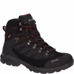 Hi-Tec Mens Clamber Suede Walking Boots - 13 UK, Charcoal/Red
