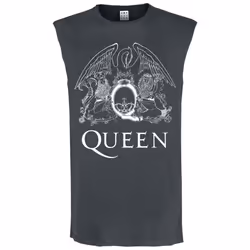 Amplified Mens Line Art Queen Vest Top - XL, Charcoal