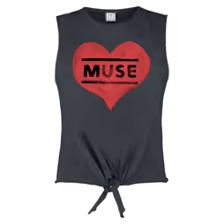 Amplified Womens/Ladies Heart Logo Muse Tank Top - S, Charcoal