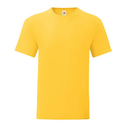 Fruit of the Loom Mens Iconic Premium Ringspun Cotton T-Shirt - L, Sunflower