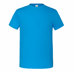 Fruit of the Loom Mens Iconic Premium Ringspun Cotton T-Shirt - XXL, Azure Blue