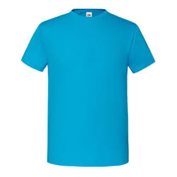Fruit of the Loom Mens Iconic Premium Ringspun Cotton T-Shirt - XXL, Azure Blue