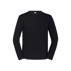 Fruit of the Loom Mens Iconic Premium Long-Sleeved T-Shirt - M, Black