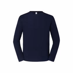 Fruit of the Loom Mens Iconic Premium Long-Sleeved T-Shirt - 3XL, Deep Navy