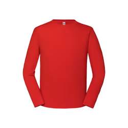 Fruit of the Loom Mens Iconic Premium Long-Sleeved T-Shirt - M, Red