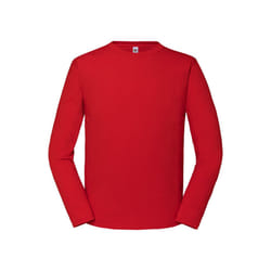 Fruit of the Loom Mens Iconic Premium Long-Sleeved T-Shirt - M, Red