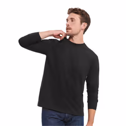 Russell Mens Classic Long-Sleeved T-Shirt - S, Black