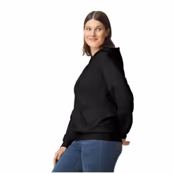 Gildan Unisex Adult Softstyle Fleece Midweight Hoodie - S, Black