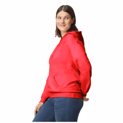 Gildan Unisex Adult Softstyle Fleece Midweight Hoodie - S, Red