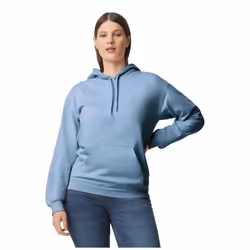 Gildan Unisex Adult Softstyle Fleece Midweight Hoodie - S, Stone Blue