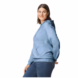 Gildan Unisex Adult Softstyle Fleece Midweight Hoodie - S, Stone Blue