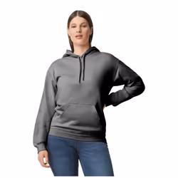 Gildan Unisex Adult Softstyle Fleece Midweight Hoodie - S, Charcoal