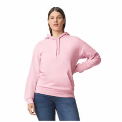 Gildan Unisex Adult Softstyle Fleece Midweight Hoodie - M, Light Pink