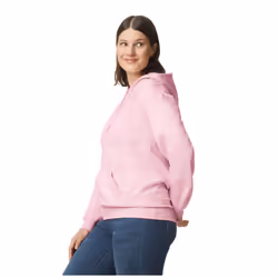 Gildan Unisex Adult Softstyle Fleece Midweight Hoodie - M, Light Pink
