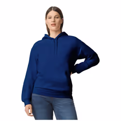 Gildan Unisex Adult Softstyle Fleece Midweight Hoodie - S, Navy Blue