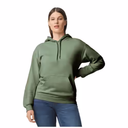 Gildan Unisex Adult Softstyle Fleece Midweight Hoodie - 4XL, Military Green