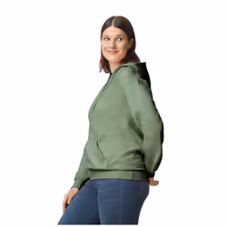 Gildan Unisex Adult Softstyle Fleece Midweight Hoodie - S, Military Green