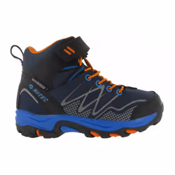 Hi-Tec Boys Blackout Mid Cut Walking Boots - 1 UK, Navy/Orange/Lake Blue