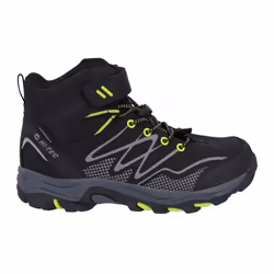 Hi-Tec Boys Blackout Mid Cut Walking Boots - 1 UK, Black/Lime