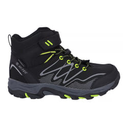 Hi-Tec Boys Blackout Mid Cut Walking Boots - 1 UK, Black/Lime