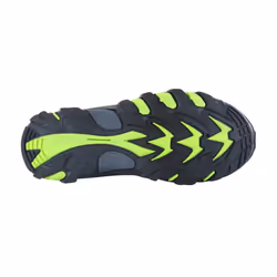 Hi-Tec Boys Blackout Mid Cut Walking Boots - 1 UK, Black/Lime