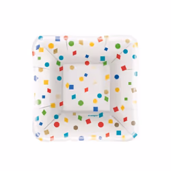 Unique Party Paper Confetti Appetiser Plates (Pack of 8)