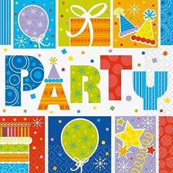 Unique Party Birthday Disposable Napkins (Pack of 16)