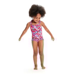 Speedo Baby Girls Learn To Swim Printed Thin Strap Frill One Piece Swimsuit - 2 Years, Pink/Purple