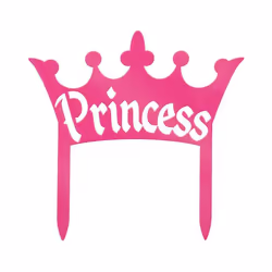 Unique Party Princess Crown Plastic Cake Topper