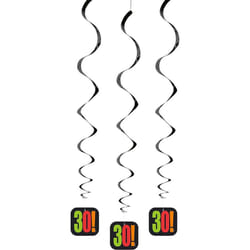 Unique Party 80th Hanging Decoration (Pack of 3)