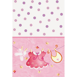Unique Party Clothesline Plastic Baby Shower Party Table Cover