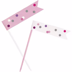 Unique Party Happy Count Flag Birthday Cupcake Topper (Pack of 6)