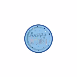 Unique Party Paper Glitz Disposable Plates (Pack of 8)