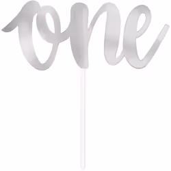 Unique Party One Script Foil Cake Topper