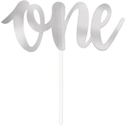 Unique Party One Script Foil Cake Topper