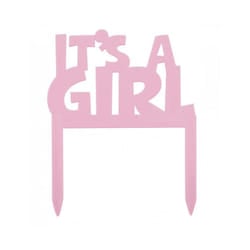 Unique Party It's A Girl Baby Shower Plastic Cake Topper